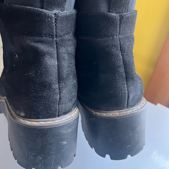 Women's Black Suede Ankle Boots Rock Candy size 10 - Picture 5 of 5
